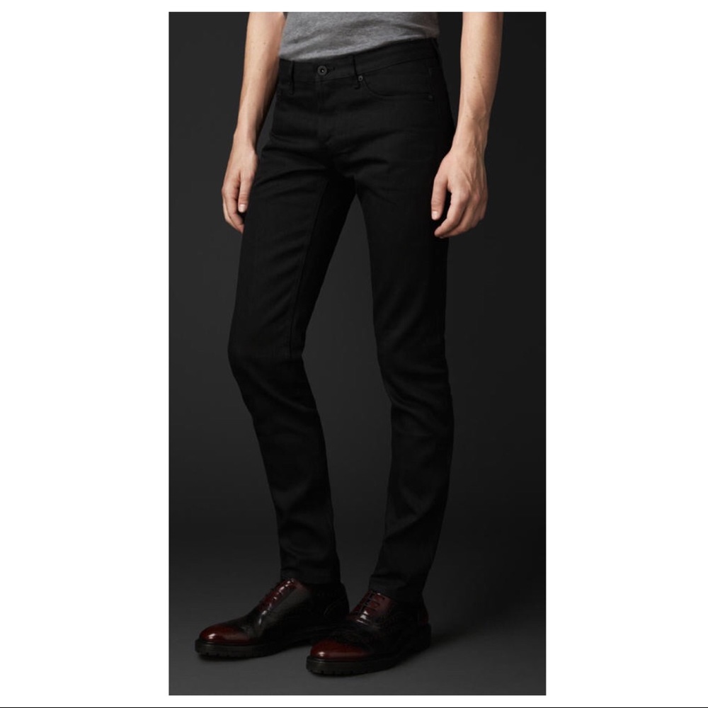 Burberry Prorsum black skinny slim fitted jeans